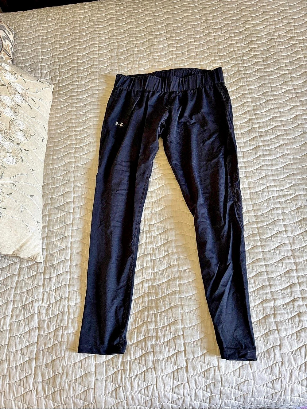 Girls Under Armour Black Leggings Youth XL